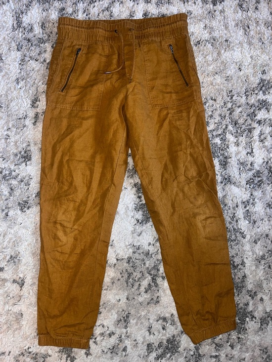 Athleta Cabo 100% linen Drawstring Jogger in Warm Camel - Picture 4 of 9